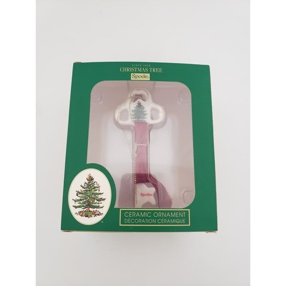 Spode Christmas Tree Ceramic Ornament Key
